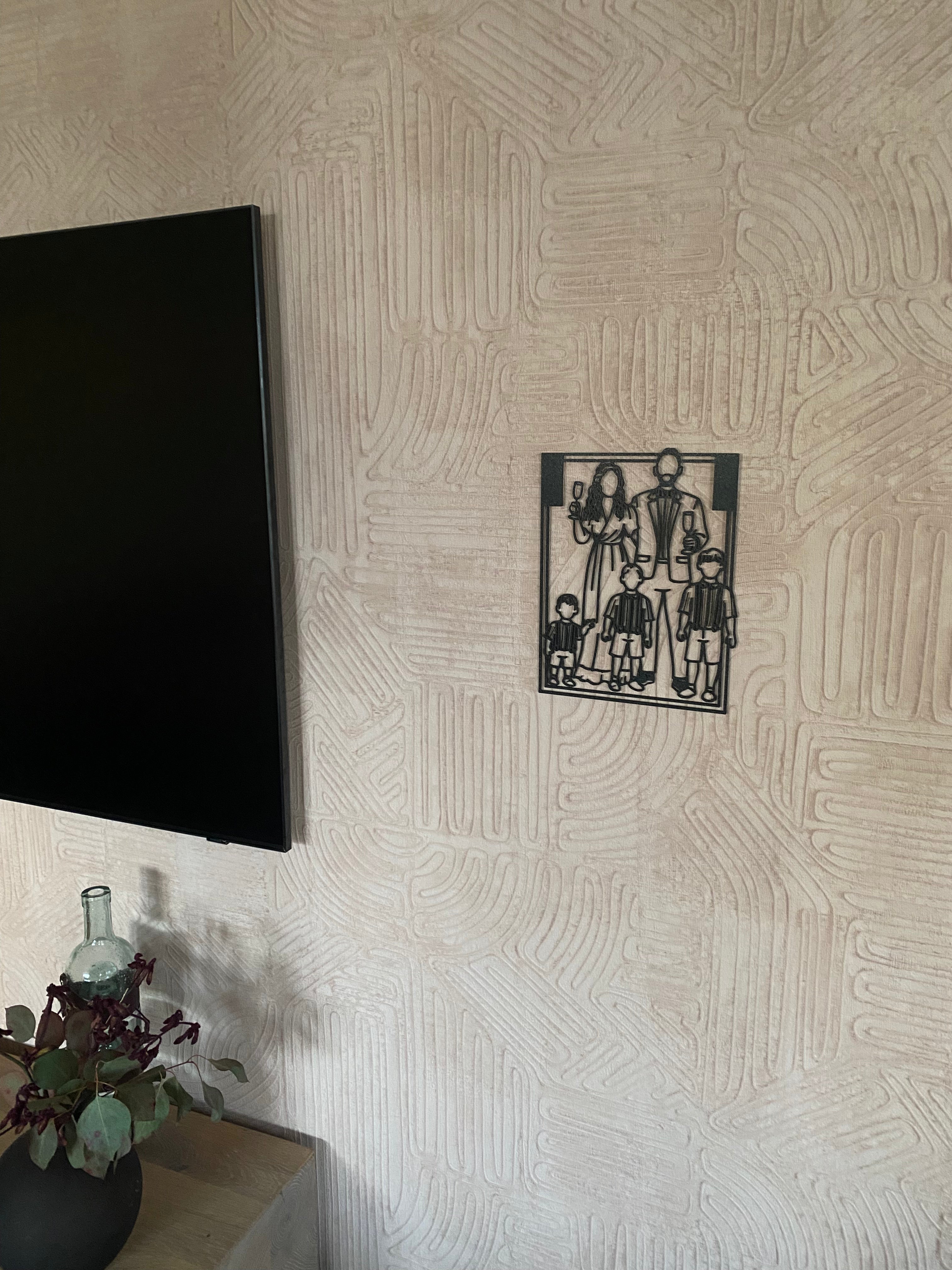 3D Lijn Art van Jouw Foto - Gepersonaliseerd Cadeau