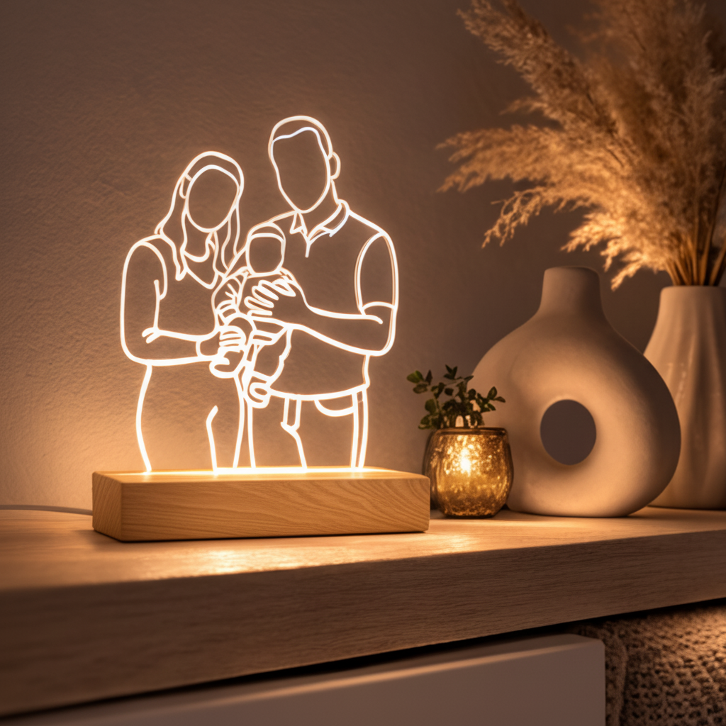 3D Line Art met LED Verlichting