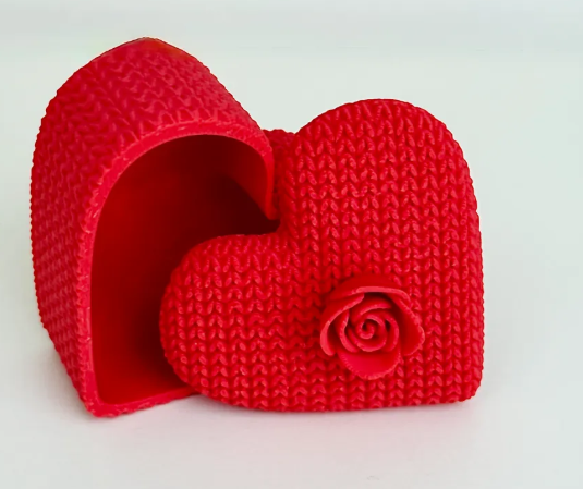 Hartvormig Sieradendoosje met Bloem – Romantisch & Handgemaakt!