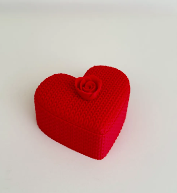 Hartvormig Sieradendoosje met Bloem – Romantisch & Handgemaakt!