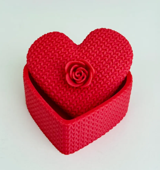 Hartvormig Sieradendoosje met Bloem – Romantisch & Handgemaakt!